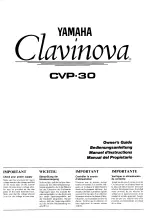 Yamaha Clavinova CVP-30 Owner'S Manual предпросмотр