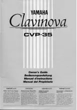 Предварительный просмотр 1 страницы Yamaha Clavinova CVP-35 Owner'S Manual