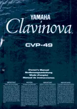 Предварительный просмотр 1 страницы Yamaha Clavinova CVP-49 Owner'S Manual