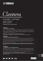 Yamaha Clavinova CVP-605 Owner'S Manual предпросмотр