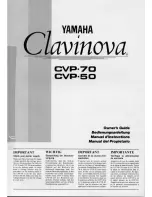 Yamaha Clavinova CVP-70 Owner'S Manual предпросмотр