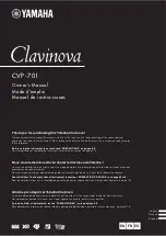 Yamaha Clavinova CVP-701B Owner'S Manual предпросмотр