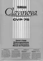 Yamaha Clavinova CVP-75 Owner'S Manual предпросмотр