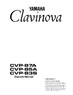 Yamaha Clavinova CVP-83S Owner'S Manual preview