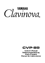 Предварительный просмотр 1 страницы Yamaha Clavinova CVP-89 Owner'S Manual