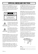 Предварительный просмотр 2 страницы Yamaha Clavinova CVP-89 Owner'S Manual