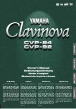 Yamaha Clavinova CVP-92 Owner'S Manual предпросмотр