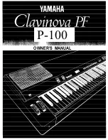 Предварительный просмотр 1 страницы Yamaha Clavinova PF P-100 Owner'S Manual