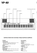 Preview for 2 page of Yamaha Clavinova YP-40 Owner'S Manual