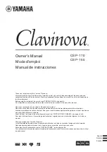 Предварительный просмотр 1 страницы Yamaha Clavinova Owner'S Manual