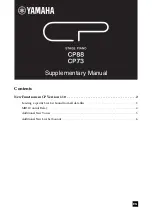 Preview for 1 page of Yamaha CP Series Supplementary Manual