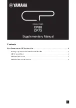 Предварительный просмотр 1 страницы Yamaha CP Series Supplementary Manual