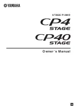 Предварительный просмотр 1 страницы Yamaha CP4 Stage Owner'S Manual