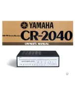 Предварительный просмотр 1 страницы Yamaha CR-2040 Owner'S Manual