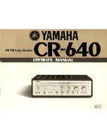 Yamaha CR-640 Owner'S Manual preview