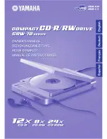 Предварительный просмотр 1 страницы Yamaha CRW-70 Owner'S Manual