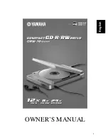 Предварительный просмотр 4 страницы Yamaha CRW-70 Owner'S Manual