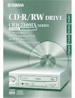 Preview for 1 page of Yamaha CRW2100IX Series Owner'S Manual