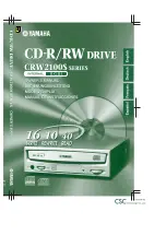 Yamaha CRW2100S - CRW - CD-RW Drive Owner'S Manual preview