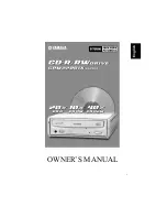 Предварительный просмотр 5 страницы Yamaha CRW2200IX Series Owner'S Manual