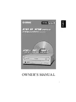 Yamaha CRW2200S Series Owner'S Manual preview