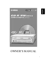 Preview for 4 page of Yamaha CRW2200SX Series Owner'S Manual