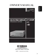 Preview for 5 page of Yamaha CRW3200UXZ - 24x10x40 External USB 2.0 CD-RW... Owner'S Manual