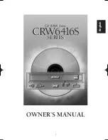 Предварительный просмотр 3 страницы Yamaha CRW6416S Series Owner'S Manual