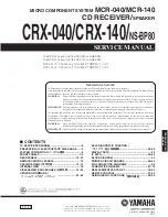 Preview for 1 page of Yamaha CRX-040 Service Manual