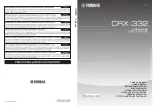 Yamaha CRX-332 Owner'S Manual preview