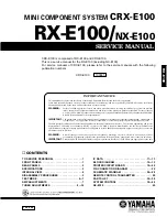 Yamaha CRX-E100 Service Manual preview