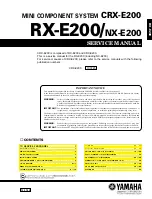 Yamaha CRX-E200 Service Manual preview