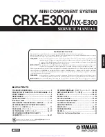 Preview for 1 page of Yamaha CRX-E300 Service Manual