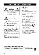 Preview for 2 page of Yamaha CRX-E320 Owner'S Manual