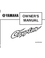 Yamaha CRYPTON T105E Owner'S Manual preview