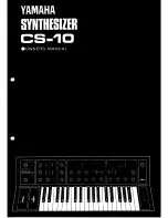Yamaha CS-10 Owner'S Manual preview