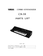 Preview for 40 page of Yamaha CS-3 0 Service Manual