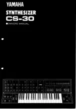 Yamaha CS-30 Owner'S Manual preview