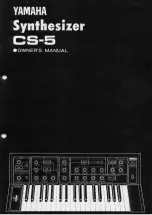 Yamaha CS-5 Owner'S Manual preview