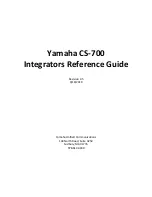 Yamaha CS-700 Series Integrators Reference Manual предпросмотр