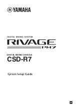 Yamaha CSD-R7 Systems Setup Manual preview