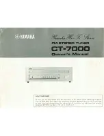 Yamaha CT-7000 Owner'S Manual preview