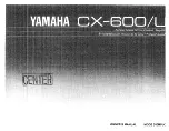 Yamaha CX-600 Owner'S Manual preview