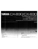 Yamaha CX-630RS Owner'S Manual предпросмотр