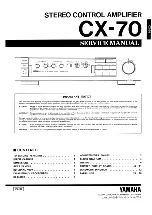 Yamaha CX-70 Service Manual preview