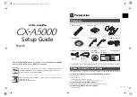 Предварительный просмотр 2 страницы Yamaha CX-A5000 Setup Manual