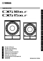 Preview for 1 page of Yamaha CXS15XLF Owner'S Manual