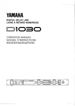 Предварительный просмотр 1 страницы Yamaha D1030 Operation Manual