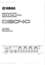 Yamaha D2040 User Manual preview