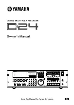 Предварительный просмотр 1 страницы Yamaha D24 Owner'S Manual